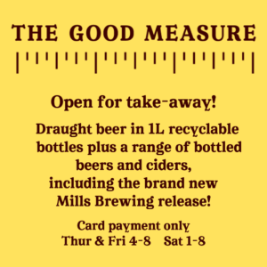 The Good Measure - opening soon on Chandos Road - Good Chemistry