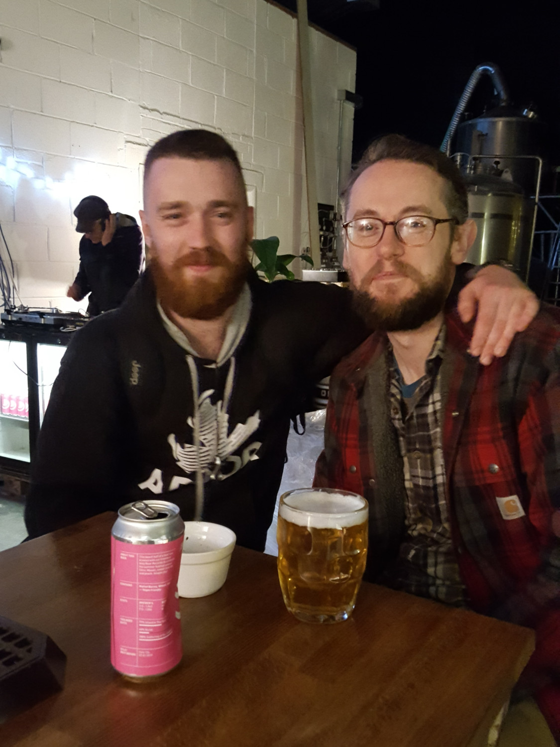 Sean from Arbor & Bob at the GCB taproom in 2018