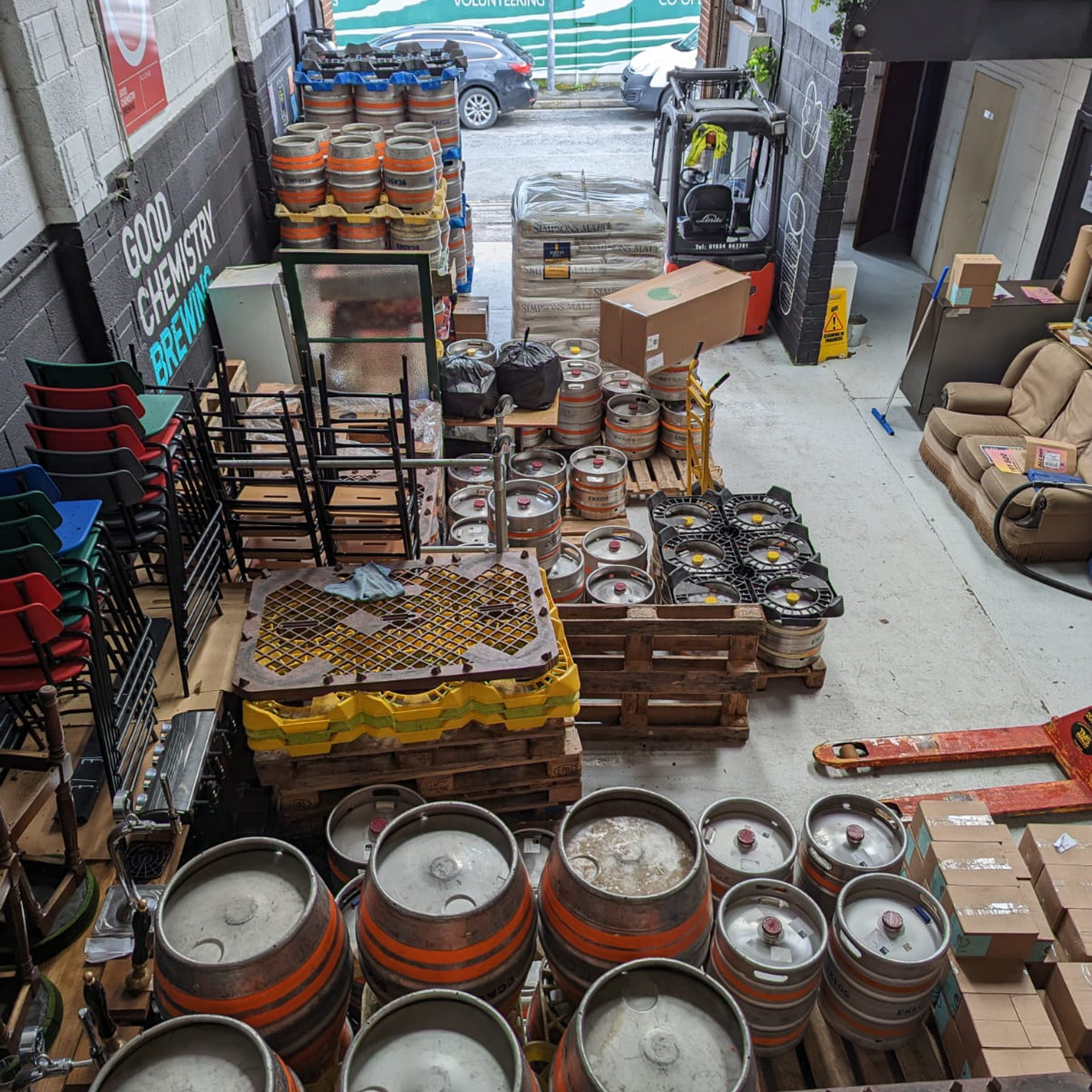 A FULL warehouse that used to house a Taproom
